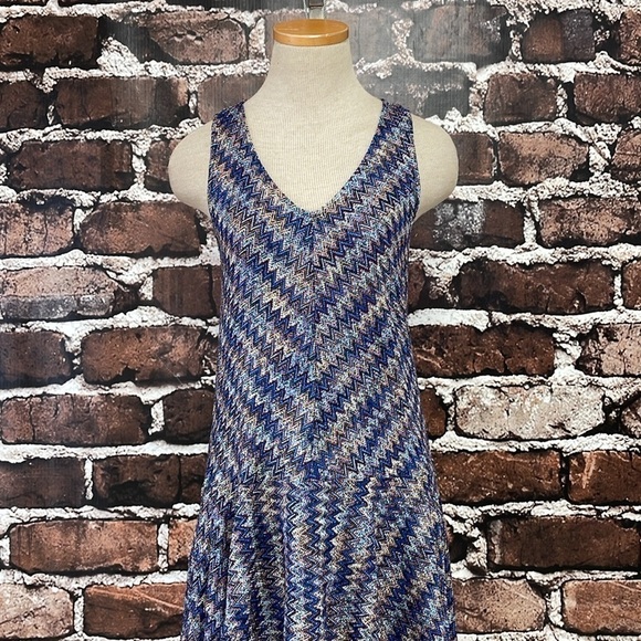 Anthropologie Maeve Sweater Dress Women's XS Extra Small Blue Sleeveless Midi - Picture 7 of 16